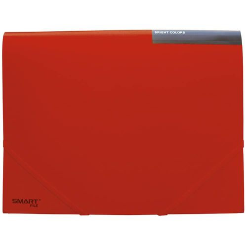Folder de Plástico Tamaño Carta con Liga Rojo Bright Smart