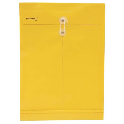 Sobre Bolsa de Plástico Tamaño Oficio Vertical Amarillo Canario Smart