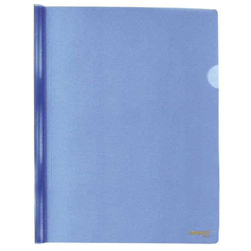 Folder de Plástico Tamaño Carta con Costilla Delgada 7 mm Azul Claro Paquete con 5 Piezas Smart