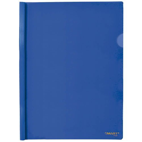 Folder de Plástico Tamaño Carta con Costilla Delgada 7 mm Azul Cyan Paquete con 5 Piezas Smart