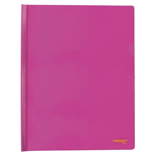 Folder de Plástico Tamaño Carta con Costilla Delgada 7 mm Rosa Paquete con 5 Piezas Smart