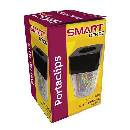 Portaclips de Plástico Cuadrado Negro Smart