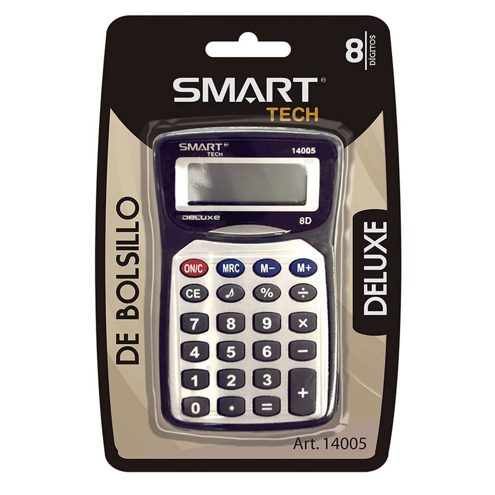 Calculadora de Bolsillo Chica de 8 Dígitos Deluxe Smartech