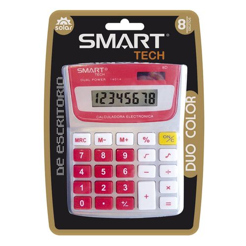 Calculadora de Escritorio Mediana de 8 Dígitos Duo Color Smartech