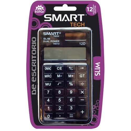 Calculadora de Escritorio Chica de 12 Dígitos Slim Smartech