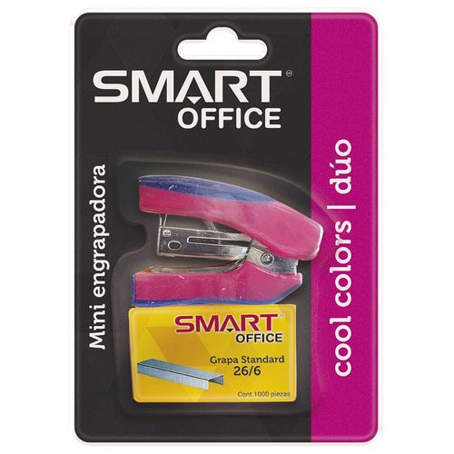 Engrapadora de Plástico Mini Cool Colors Duo con 1000 Grapas Smart