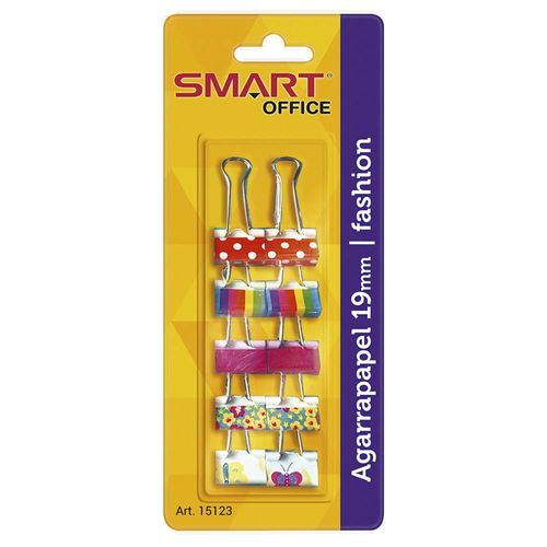 Agarrapapel de 19 mm Fashion Blíster con 10 Piezas Smart