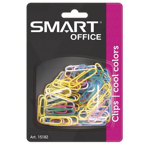 Clip Forrado Color Clip Blíster con 100 Piezas Smart