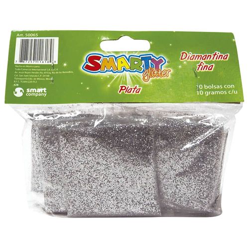 Diamantina Fina con 10 g Plata Bolsa con con 10 Smarty