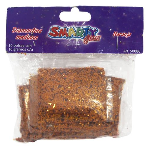 Diamantina Mediana con 10 g Naranja Bolsa con con 10 Smarty