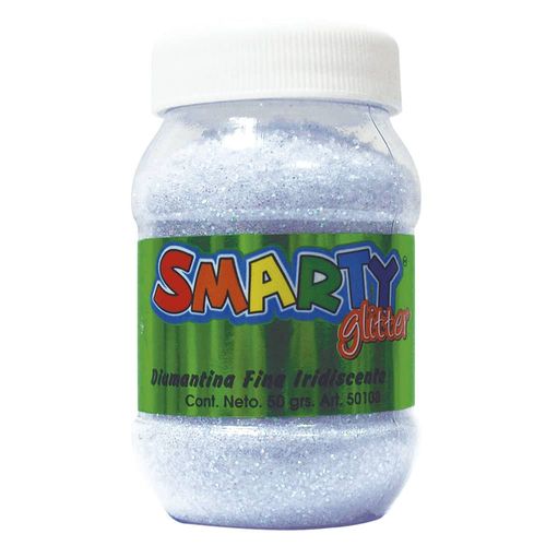 Diamantina Fina Bote con 50 g Iridiscente Smarty