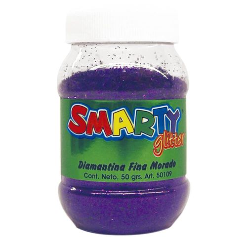 Diamantina Fina Bote con 50 g Morado Smarty