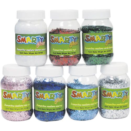 Diamantina Mediana Bote con 50 g Morado Smarty