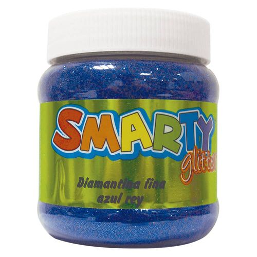 Diamantina Fina Bote con 200 g Azul Rey Smarty