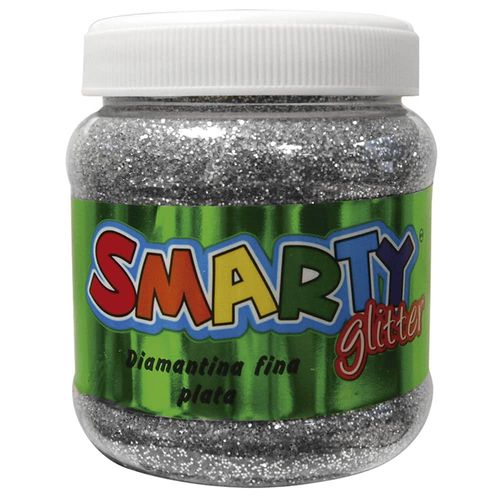 Diamantina Fina Bote con 200 g Plata Smarty