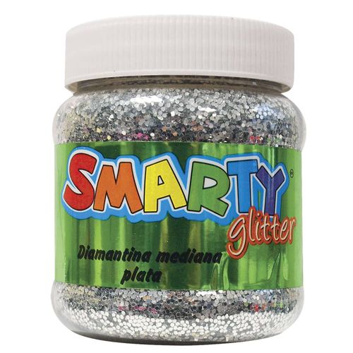 Diamantina Mediana Bote con 200 g Plata Smarty