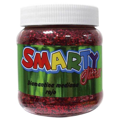 Diamantina Mediana Bote con 200 g Rojo Smarty