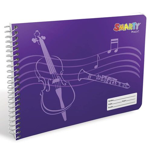 Cuaderno Espiral de 50 Hojas Italiano Pautado Smarty