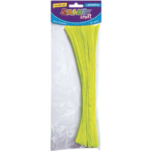 Limpiapipas Color Amarillo Neón Bolsa con 20 Piezas Smarty