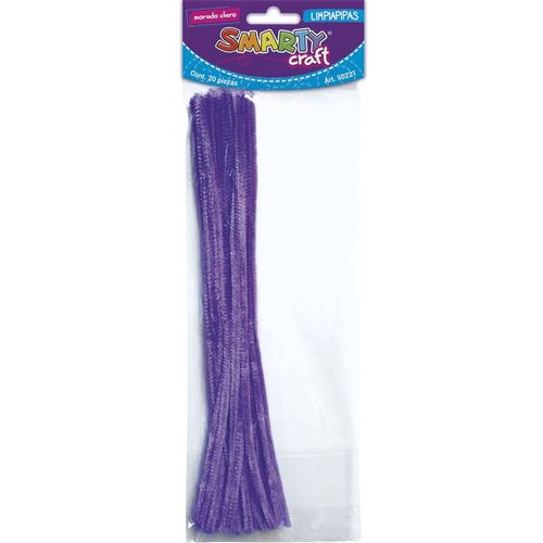 Limpiapipas Color Morado Claro Bolsa con 20 Piezas Smarty