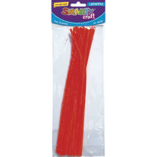 Limpiapipas Color Naranja Neón Bolsa con 20 Piezas Smarty