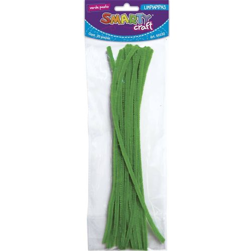 Limpiapipas Color Verde Pasto Bolsa con 20 Piezas Smarty