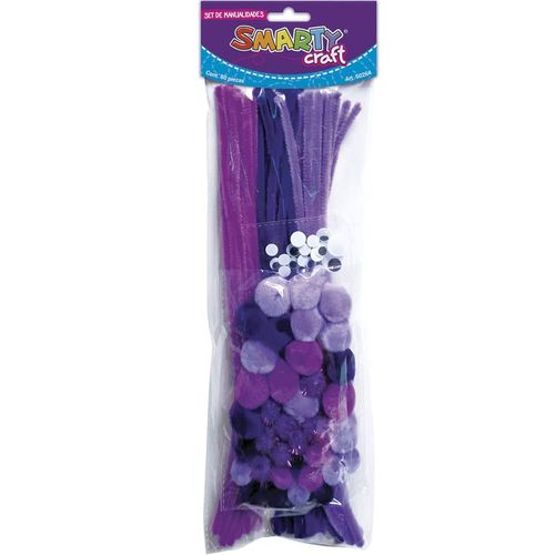 KIT Limpiapipas Color Morado Bolsa con 80 Piezas Smarty