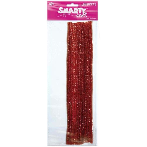 LIMPIAPIPAS ROJO METALICO BOLSA CON 20 PIEZAS SMARTY  06260102