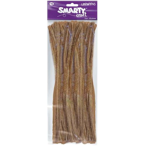 LIMPIAPIPAS CAFÉ CLARO BOLSA CON 100 PIEZAS SMARTY  06260106