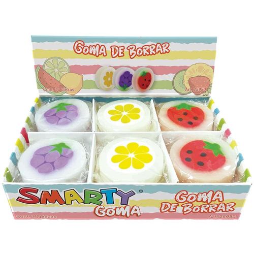 Goma de Borrar Frutas Caja con 18 Piezas Smarty