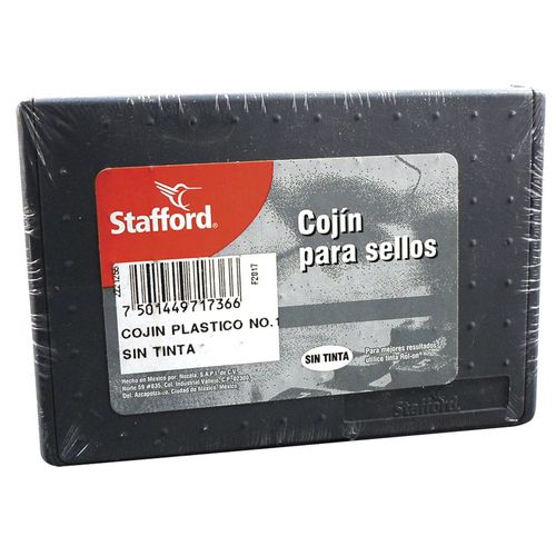 Cojín para Sellos Mediano Plástico Sin Tinta Stafford