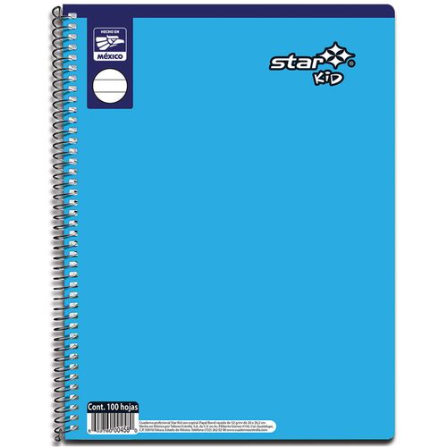 Cuaderno Espiral de 100 Hojas Profesional Blanco Colors Star Kid 0672