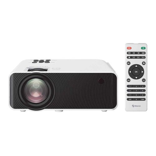 Videoproyector Portátil HD, 1,280 x 720 pixeles, 7,000 Lúmenes, Inalámbrico Steren PRO-300