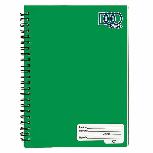 Cuaderno Espiral de 100 Hojas Profesional de Cuadro Grande Colores Swing Doo