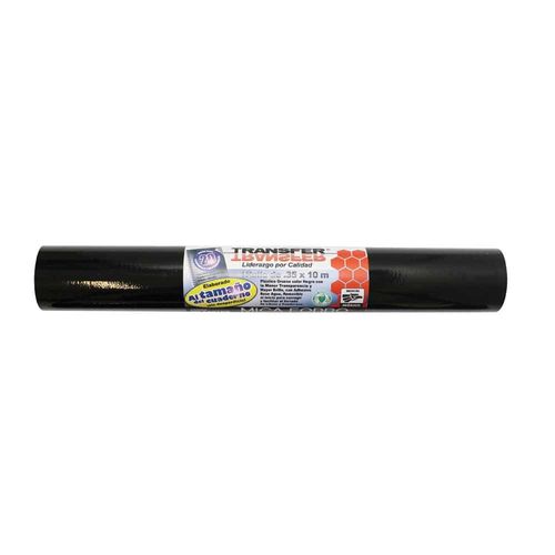 Plástico Autoadherible de .35 x 10 mts Negro Transfer MFT3510B