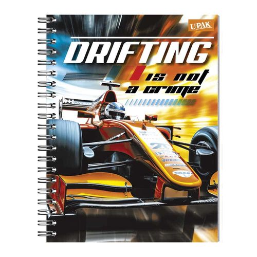 Cuaderno Espiral de 100 Hojas Cuadro Chico Autos de Carreras Upak 4136525110