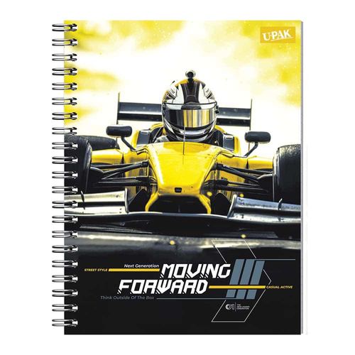 Cuaderno Espiral de 100 Hojas Cuadro Grande Autos de Carreras Upak 4136535110