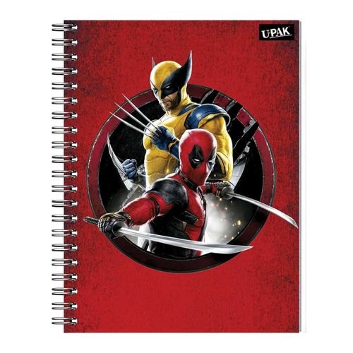 Cuaderno Espiral de 100 Hojas Raya Deadpool Upak 4136541015