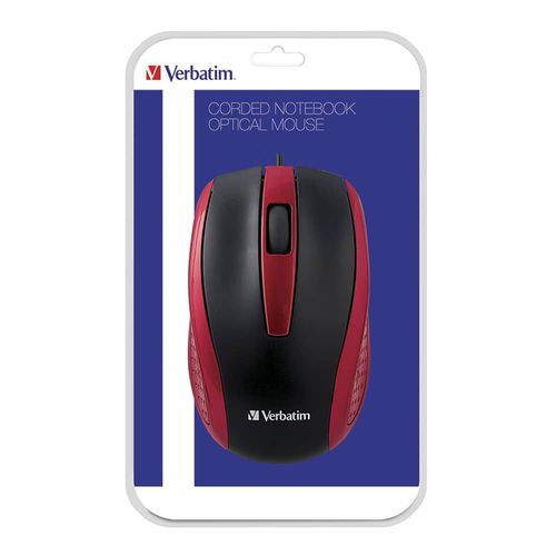 Mouse Óptico USB Rojo Verbatim