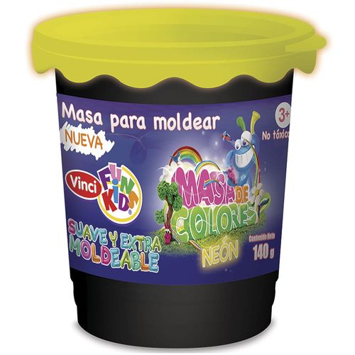 Masa Modeladora con 140 g Amarillo Neón Fun Kids