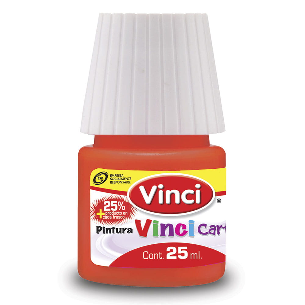 Pintura cartel vinci 25 ml bermellon - 54 caja c/10 piezas 2309 - 2309