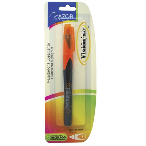 Marcador Fluorescente Delgado Naranja Blíster Visión Junior Azor