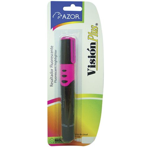 Marcador Fluorescente Grueso Rosa Blíster Visión Plus Azor