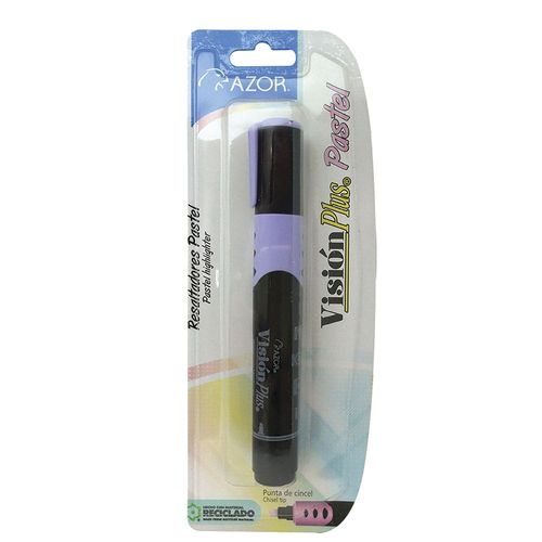 Marcador Fluorescente Grueso Morado Pastel Blíster Vision Plus