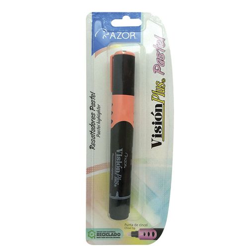 Marcador Fluorescente Grueso Naranja Pastel Blíster Vision Plus