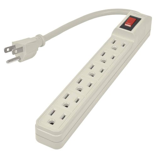 Multicontacto Económico con 6 Tomas de Corriente Mul-6E Volteck
