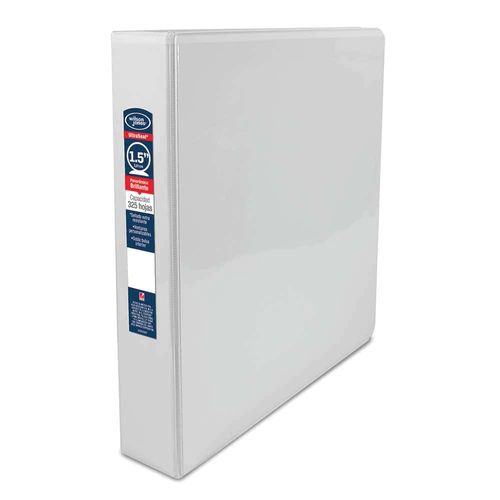 Carpeta con Argolla Vinil Tamaño Carta 1.5" con Ventana Blanco