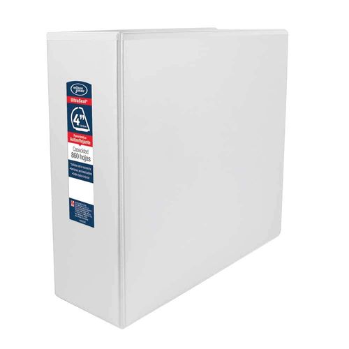 Carpeta con Argolla Vinil Tamaño Carta 4" con Ventana Blanco Aro Tipo D