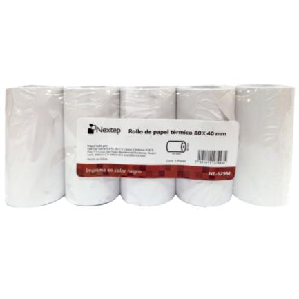 Rollo-de-Papel-Nextep-Termico-NE-529M-80x40-mm-c-5-piezas-gramage-55-y-largo-14m---5--impresion-color-negro---