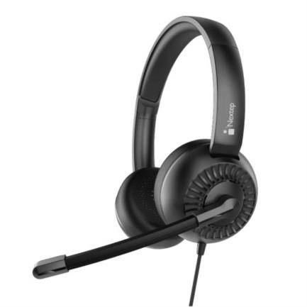 Diadema Nextep NE-426 con Micrófono Conexión USB/3.5mm Color Negro 40mm Diámetro Bocina Cable 2.6m -